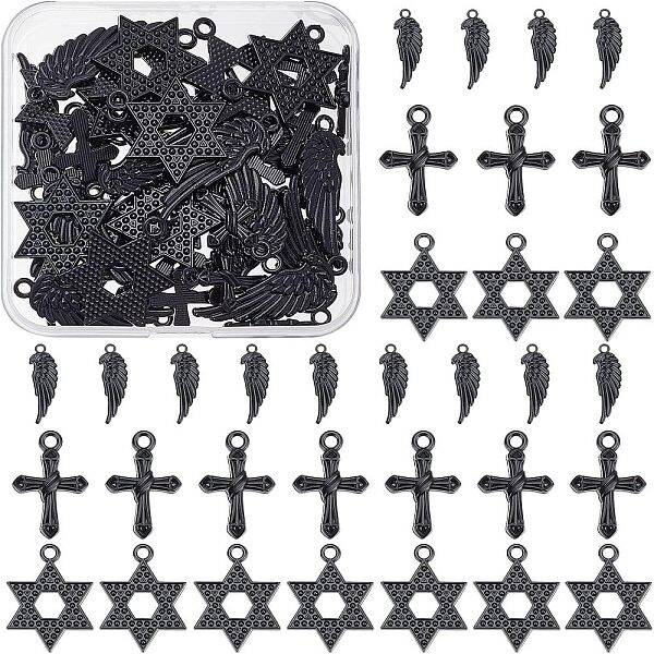 48Pcs 3 Style Alloy Pendants