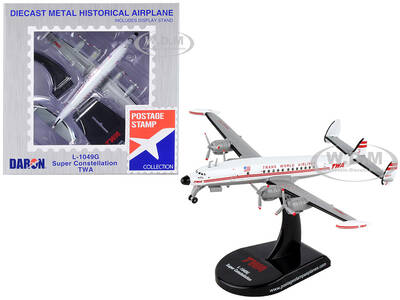 Lockheed L-1049G Super Constellation Commercial Aircraft Trans World Airlines (TWA) 1/300 Diecast Model Airplane by Postage...
