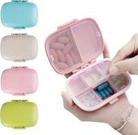 8 Compartments Travel Pill Organizer Moisture Proof Small Pill Box for Pocket Purse Daily Pill Case Portable Medicine Vitamin...