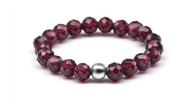 Agato Mineral Ring with Garnet POL-R11 - Circuit: 60 mm