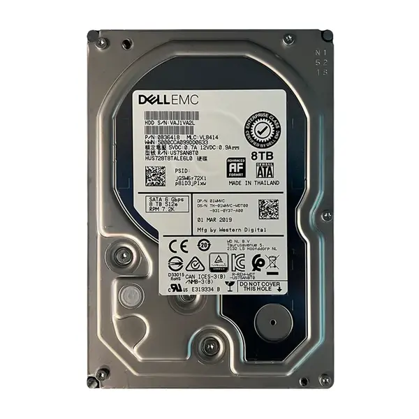1WMVC Dell 8TB 6Gb/s SATA 7200 3.5-Inch Hard Drive