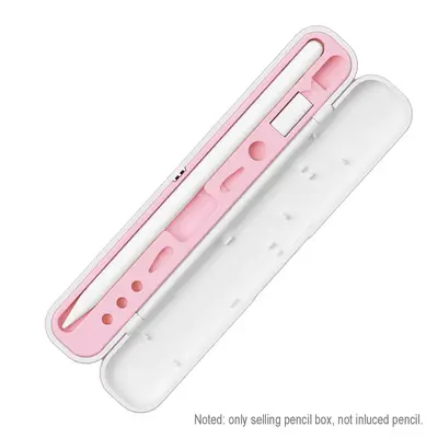 Portable Pencil Case without Pencil, 1 Count Multi-purpose Pen Storage Box for Apple Pencil, Pink Mini Case