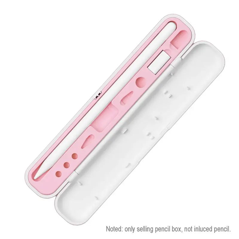 Portable Pencil Case without Pencil, 1 Count Multi-purpose Pen Storage Box for Apple Pencil, Pink Mini Case
