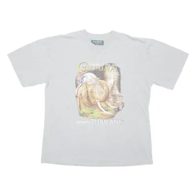 F.F.W.D Elephant Mens T-Shirt Grey L