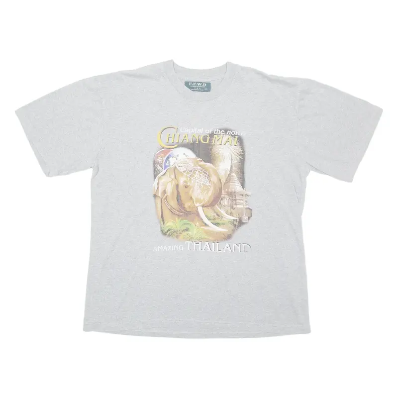 F.F.W.D Elephant Mens T-Shirt Grey L