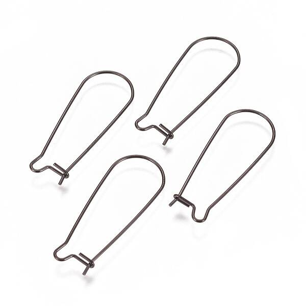304 Stainless Steel Hoop Earrings Findings Kidney Ear Wires
