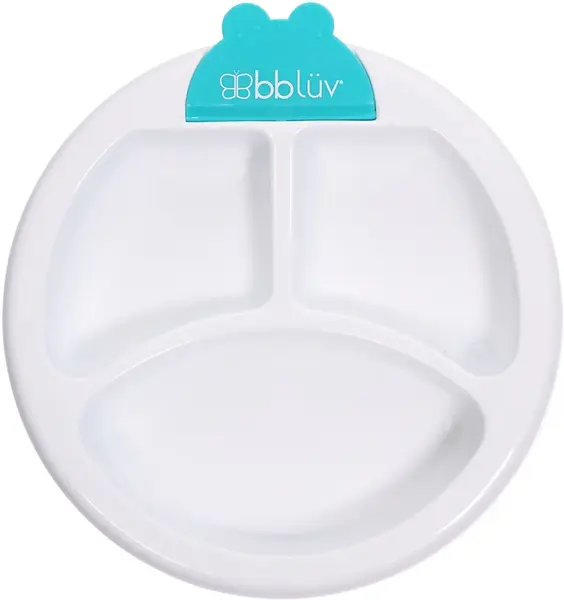 BBLÜV Platö divided plate Aqua