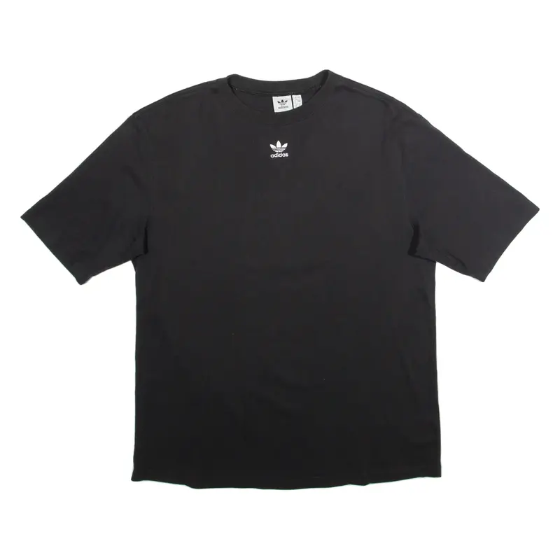 ADIDAS Oversized Womens T-Shirt Black UK 8