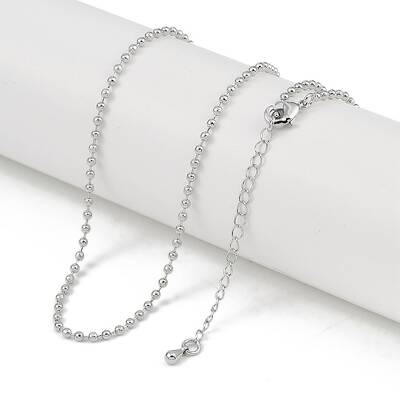 Rack Plating Brass Ball Chain Necklaces for Women