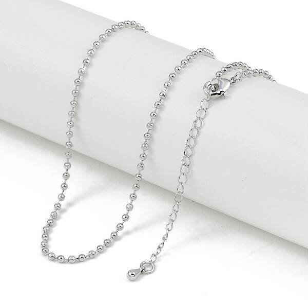 Rack Plating Brass Ball Chain Necklaces for Women