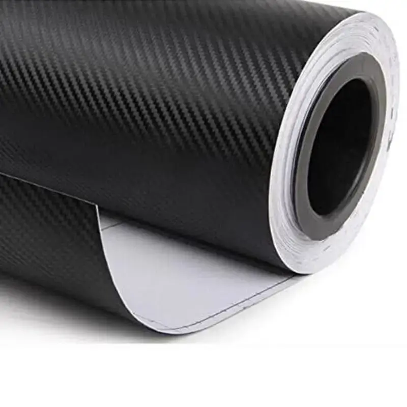 3D DIY Car Decorative Interior Sticker, 3D Carbon Fiber Vinyl Car DIY Wrap Sheet Roll Film Sticker Decal - Red Color 152X30cm...
