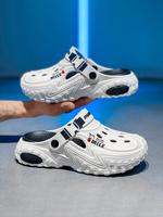 Unisex Colorblock Clogs, Casual Comfortable Breathable Clogs, Quick Drying Beach Slippers, Non-slip Clogs for Indoor & Outdoo...