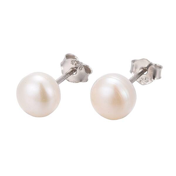Anti-Tarnish Pearl Ball Stud Earrings