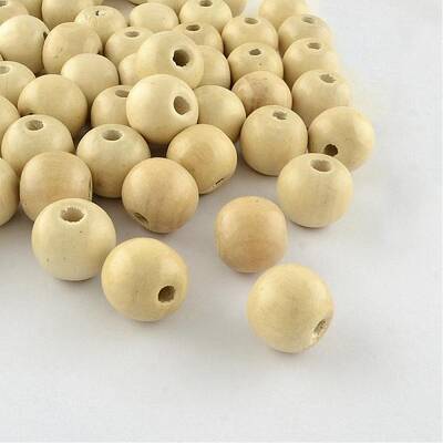 Dyed Natural Wood Beads