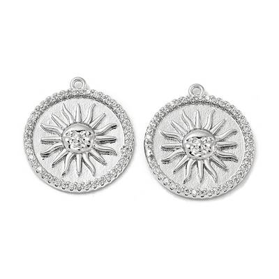 Brass Micro Pave Cubic Zirconia Pendant