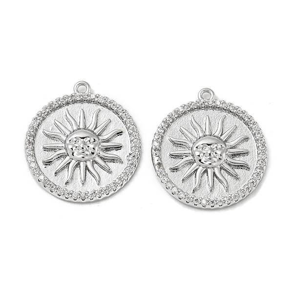 Brass Micro Pave Cubic Zirconia Pendant