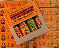 Salsas Cachichurry Set of 4 Sonora Style Spicy Sauces Chiltepin Rojo, Green Habanero & Marisquera Flavors