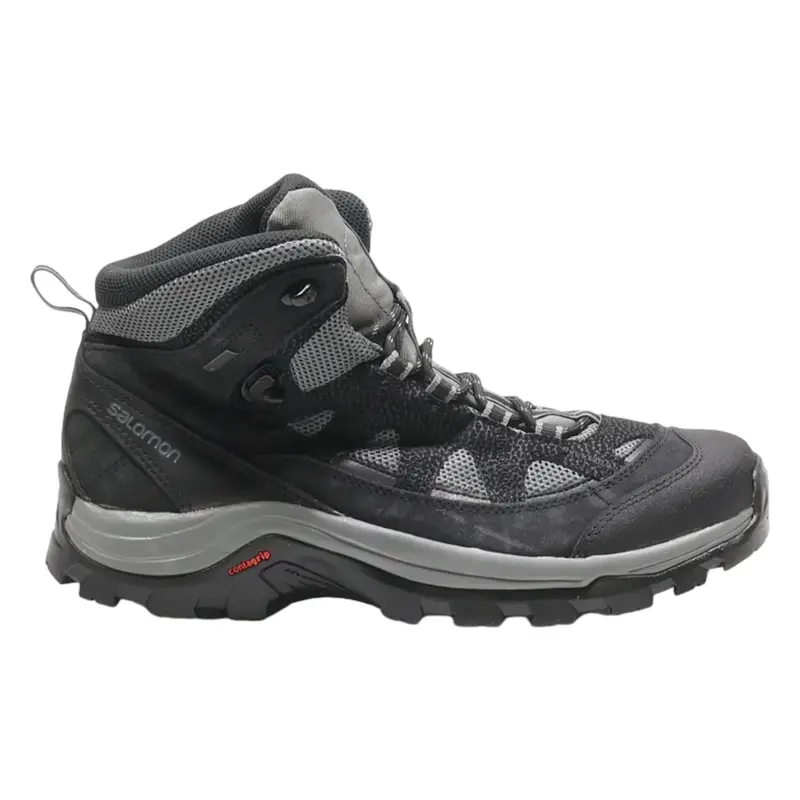 SALOMON Hiking Boots Grey Synthetic Mens UK 7.5