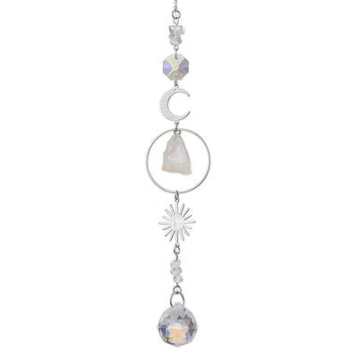 Rough Raw Natural Quartz Crystal Nuggets Hanging Ornaments