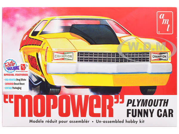 Skill 2 Model Kit Plymouth Funny Car Mopower 1/25 Scale Model by AMT
