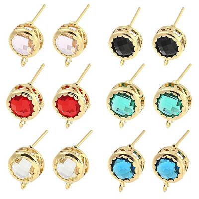 Bass Glass Stud Earring Findings