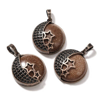 Synthetic Goldstone Pendants