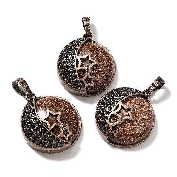 Synthetic Goldstone Pendants