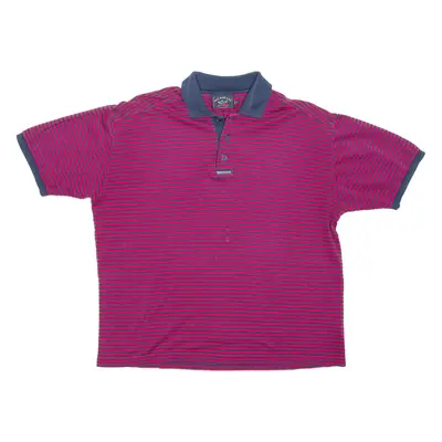 PAUL & SHARK Mens Polo Shirt Red Striped L