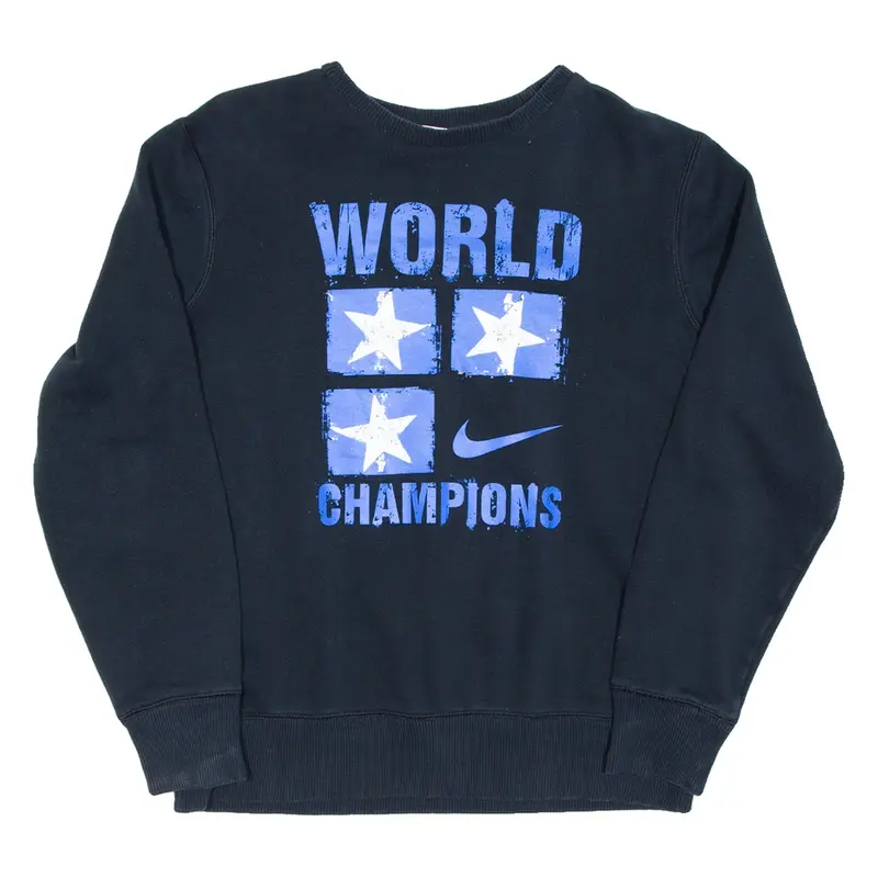 NIKE Mens Sweatshirt Blue L