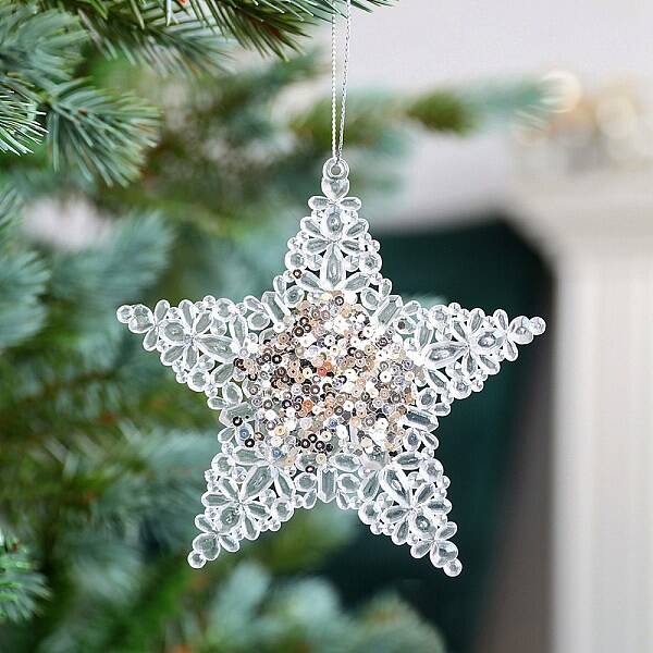 Acrylic with Sequin Pendant Decoration