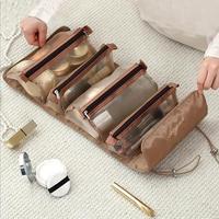 Portable Makeup Bag, Large Capacity Storage Bag, Detachable Design Makeup Organizer, Makeup Tools Storage Bag for Home & Trav...