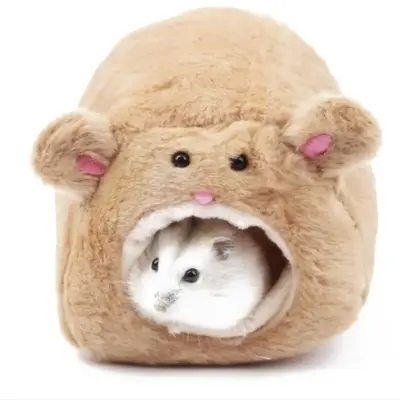 Cute Cartoon Soft Hamster House, Warm & Comfortable Hamster Bed, Small Pet Accessories