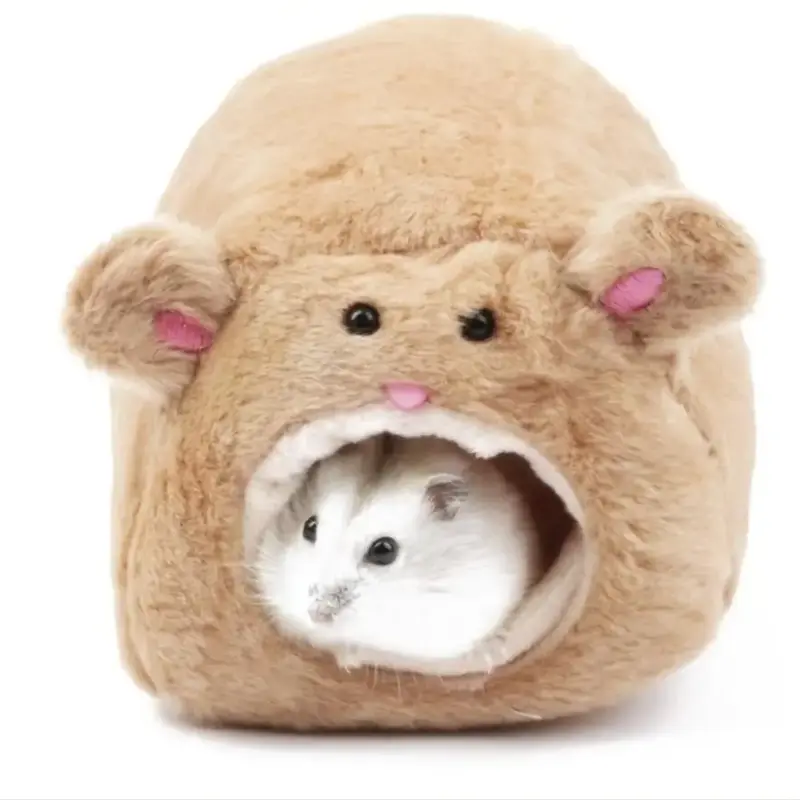 Cute Cartoon Soft Hamster House, Warm & Comfortable Hamster Bed, Small Pet Accessories