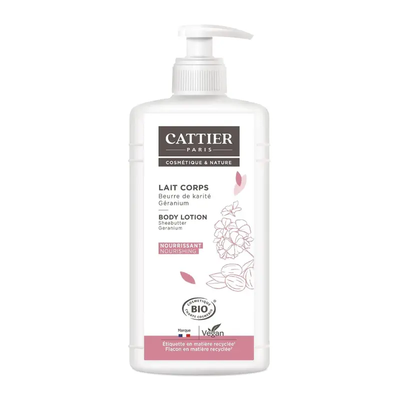Cattier Organic Shea Butter and Geranium Nourishing Body Milk 500ml