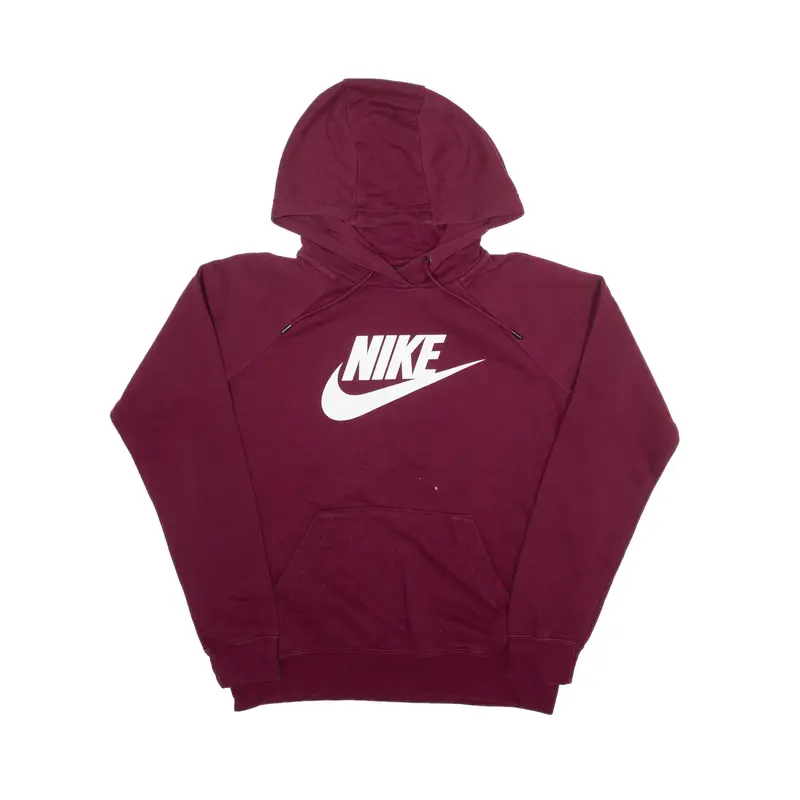 NIKE Hoodie Maroon Pullover Mens S