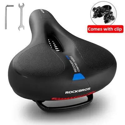 ROCKBROS Bike Seat Comfort Bike Saddle Mountain Bicycle Accessories for Men Women Soft Wide Bike Seat Cushion Dual Shock Abso...