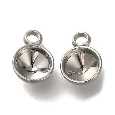 304 Stainless Steel Pendant Cabochon Settings