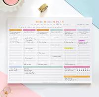 Weekly Planner - Premium 52-Sheet Tear-Off Notepad, 8.5 x 11 inches, Clean Colorful Design, Perfect for Work, School, Project...