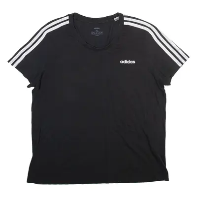 ADIDAS Boys T-Shirt Black Crew Neck XL