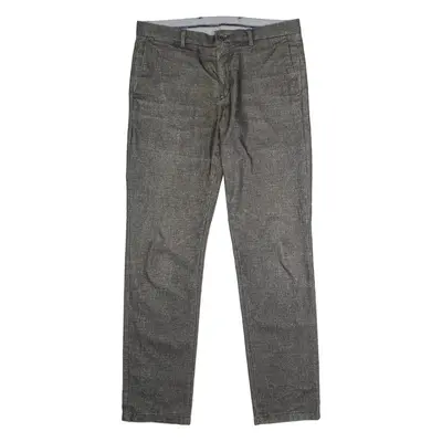 TOMMY HILFIGER Denton Chino Stretch Mens Flannel Trousers Grey Straight W34 L32