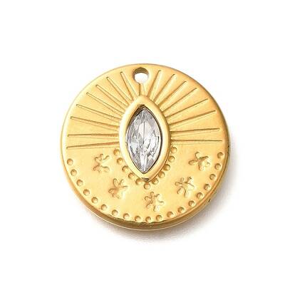 Ion Plating(IP) 304 Stainless Steel Rhinestones Pendants