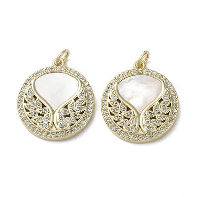 Brass Micro Pave Cubic Zirconia Pendants