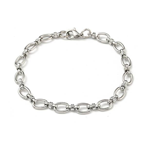 Non-Tarnish 201 Stainless Steel Oval Link Chain Bracelets