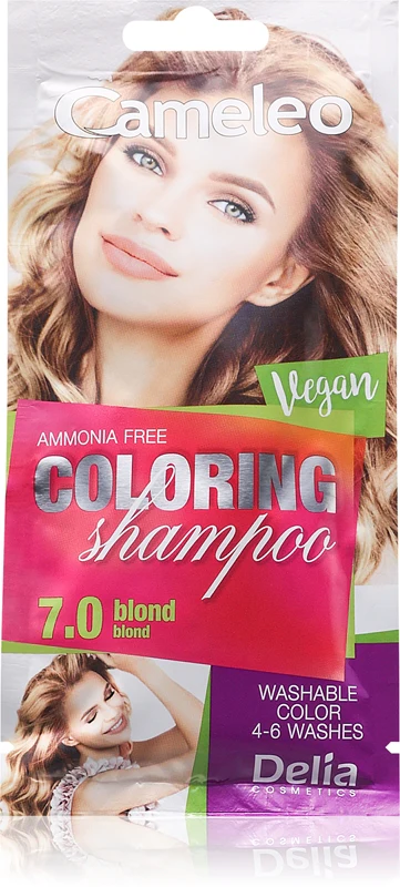 Delia Cosmetics Cameleo colored shampoo for hair color 7.0 Blonde 40 ml