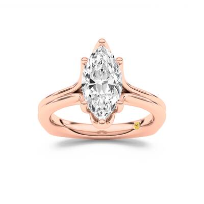 Fleur Marquise Lab Grown Diamond Engagement Ring | 18K Rose Gold 3 1/2 CT. TW.