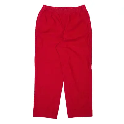 THE TOG SHOP Red Relaxed Tapered Corduroy Trousers Womens W28 L25