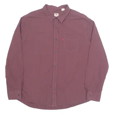 LEVI'S Mens Shirt Red Check Long Sleeve XL