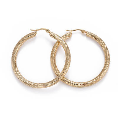 304 Stainless Steel Hoop Earrings