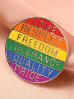 Love Respect Colorful Brooch, Fashion Brooch for Women & Men, Enamel Pin Suitable for Backpacks, Jeans, Scarves, Hats Decorat...