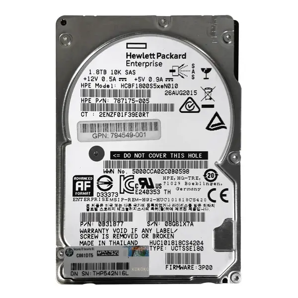 0B31877 HGST 1.8TB 12Gb/s SAS 10520 2.5-inch 128MB Hard Drive